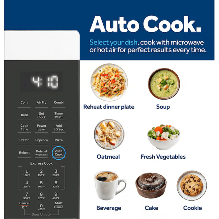 1-Cu Ft Small 1050-Watt Air Fry Countertop Convection Microwave (Stainless Steel) - Image 10