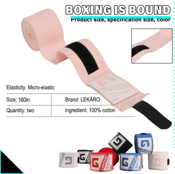 Elastic Cotton Boxing Hand Wraps for Muay Thai MMA Training for Men & Women - Image 4