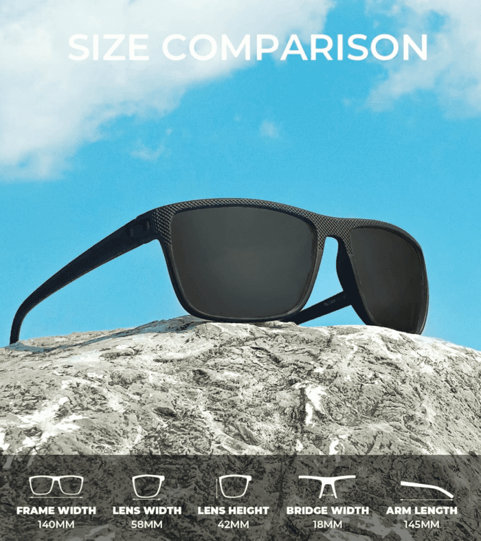 Polarized Sunglasses for Men, Lightweight Sun Glasses with UV Protection for Driving Fishing Golf - Image 3