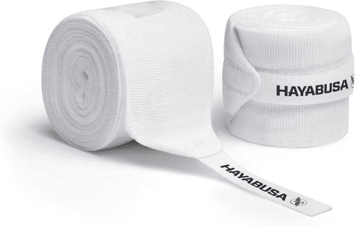 Gauze Boxing Hand Wraps for Men and Women Starter Thumb with Loop Hook & Loop Closure- White, 180 Inches