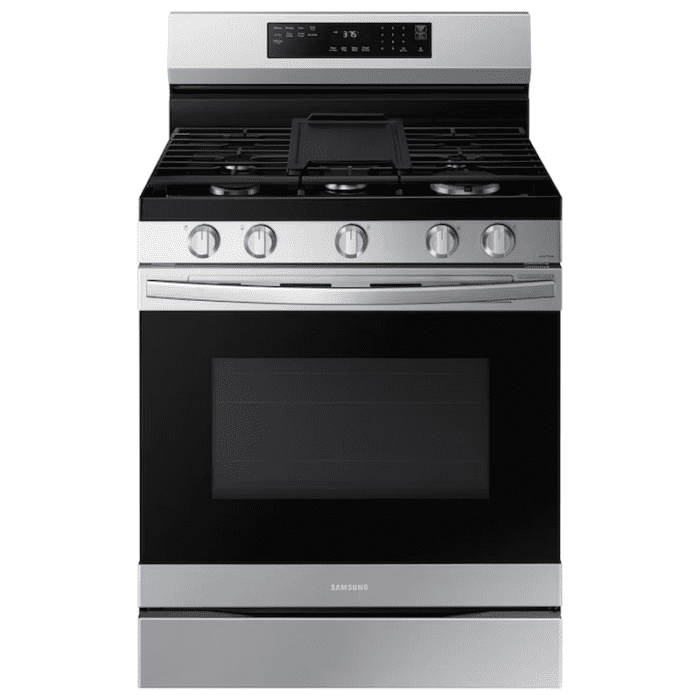 30-In 5 Burners 6-Cu Ft Self-Cleaning Air Fry Convection Oven Freestanding Smart Natural Gas Range (Fingerprint Resistant Stainless Steel)