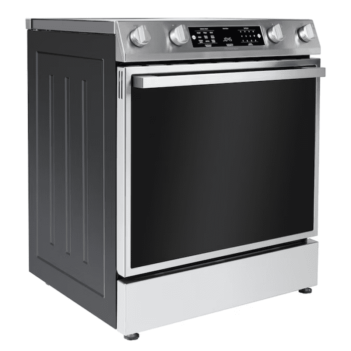 30-In Glass Top 5 Burners 5.8-Cu Ft Self & Steam Cleaning Air Fry Convection Oven Slide-In Electric Range (Stainless Steel) - Image 18