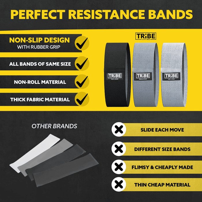 Fabric Resistance Bands for Legs - Workout Bands Resistance Bands for Men and Women - Booty Bands for Working Out - Exercise Bands Resistance Bands Set - Elastic Bands for Exercise - Image 3