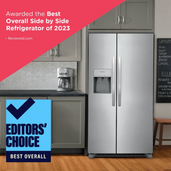 25.6-Cu Ft Side-By-Side Refrigerator with Ice Maker, Water and Ice Dispenser (Fingerprint Resistant Stainless Steel) ENERGY STAR - Image 4