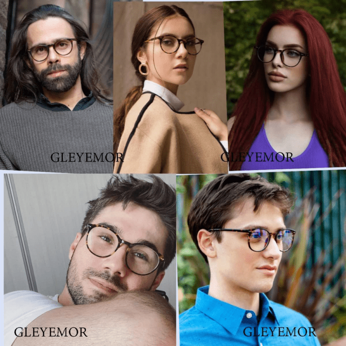 Blue Light Glasses for Men Women, Vintage round Frame Computer Eyeglasses - Image 4