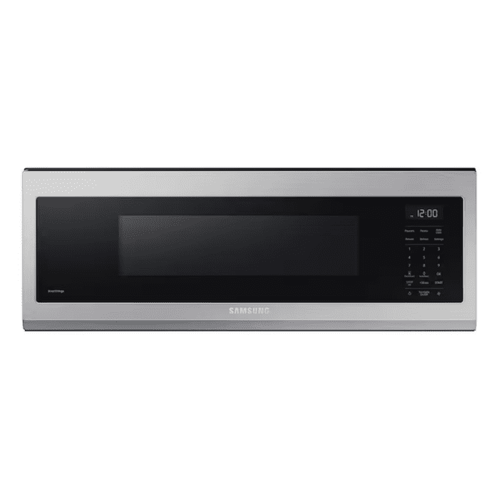 Smart SLIM 1.1-Cu Ft 1100-Watt Low Profile 29.88-In Over-The-Range Microwave (Fingerprint Resistant Stainless Steel)