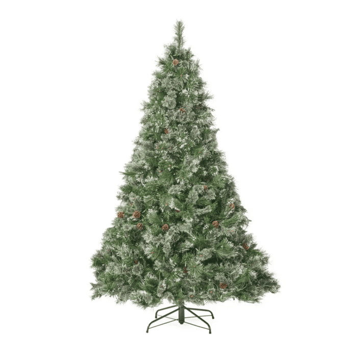 7FT Christmas Trees, Spikes Cashmere and Snow Mane Mixed Tree with 75 Pinecones and 900 LED Light 1233 Tips Christmas Decor 2024 - Image 4