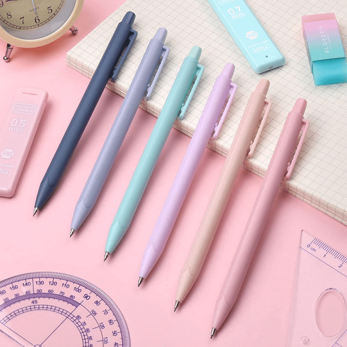 Cute Mechanical Pencil Set, 6PCS Pastel Mechanical Pencils 0.5 & 0.7Mm with 360PCS HB Pencil Leads, 3PCS Erasers and 9PCS Eraser Refills, Aesthetic Mechanical Pencils for Girls Writing - Image 8