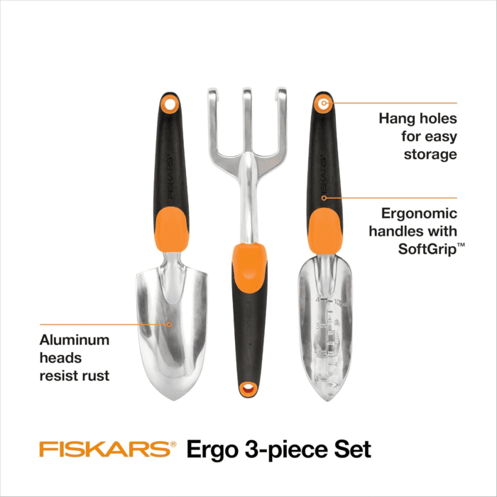 Gardening Tool Set, 3 Pack Includes Rust Resistant Trowel, Transplanter, and Cultivator Garden Tools for Outdoor Planting, Ergonomic Yard Tools Kit - Gardening Gifts for Women - Image 2