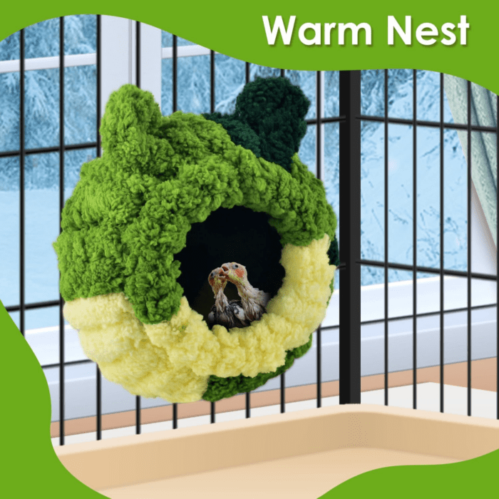 Bird Nest, Conure Breeding House Parrotlet Snuggle Hut Lovebird Bed for Conure, Lovebird, Canary, Finch, Coneshape Birds, Hamster, Small Pets - Image 6