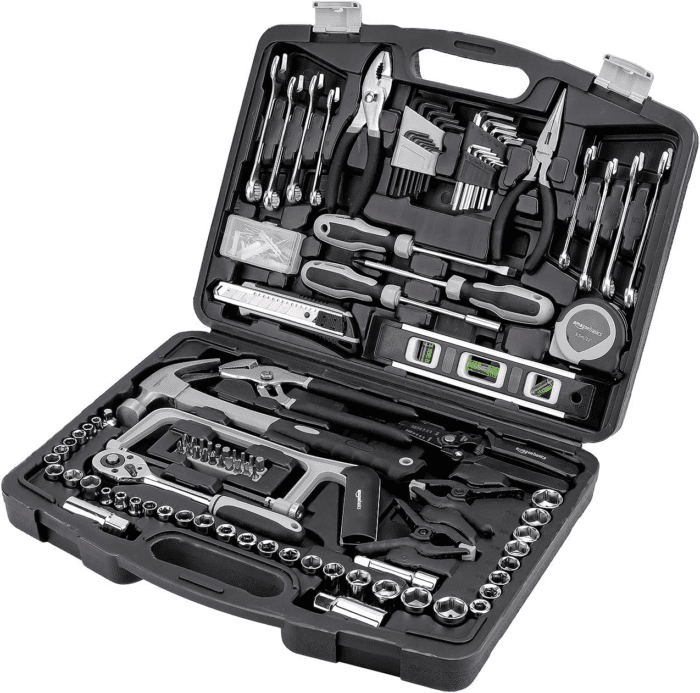 173-Piece General Household Home Repair Mechanic'S Hand Tool Set with Storage Case, Portable for DIY