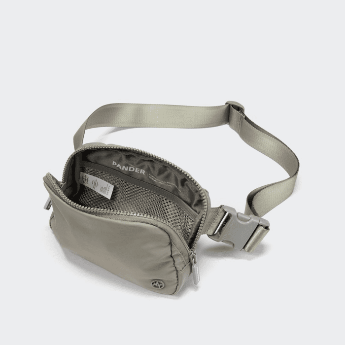 Two Way Zipper Fanny Pack Nylon Everywhere Belt Bag for Women, Water Repellent Waist Packs, Crossbody Bags with Adjustable Strap (Grey Sage). - Image 4