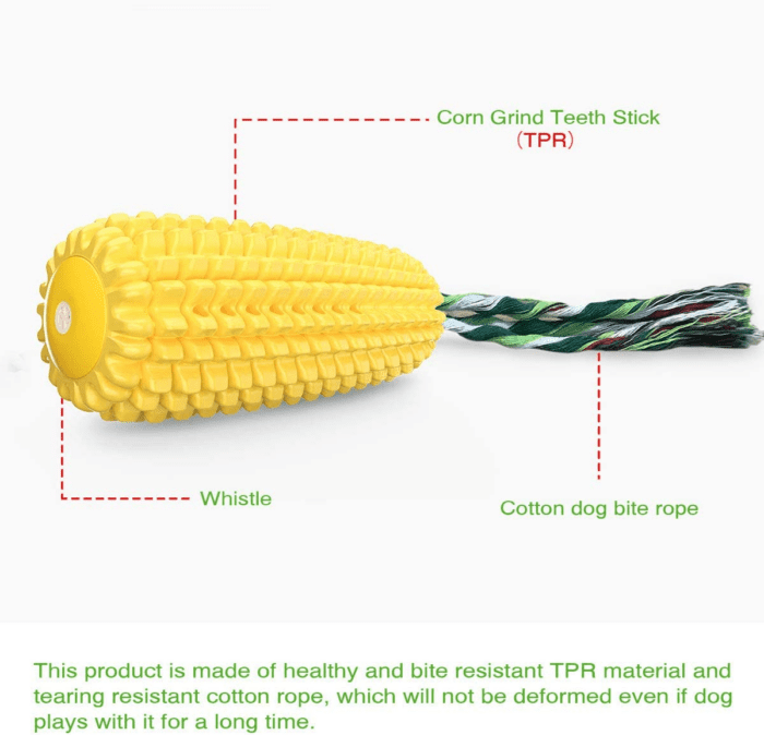 Dog Chew Toys for Aggressive Chewers, Indestructible Tough Durable Squeaky Interactive Dog Toys, Puppy Teeth Chew Corn Stick Toy for Small Meduium Large Breed - Image 2