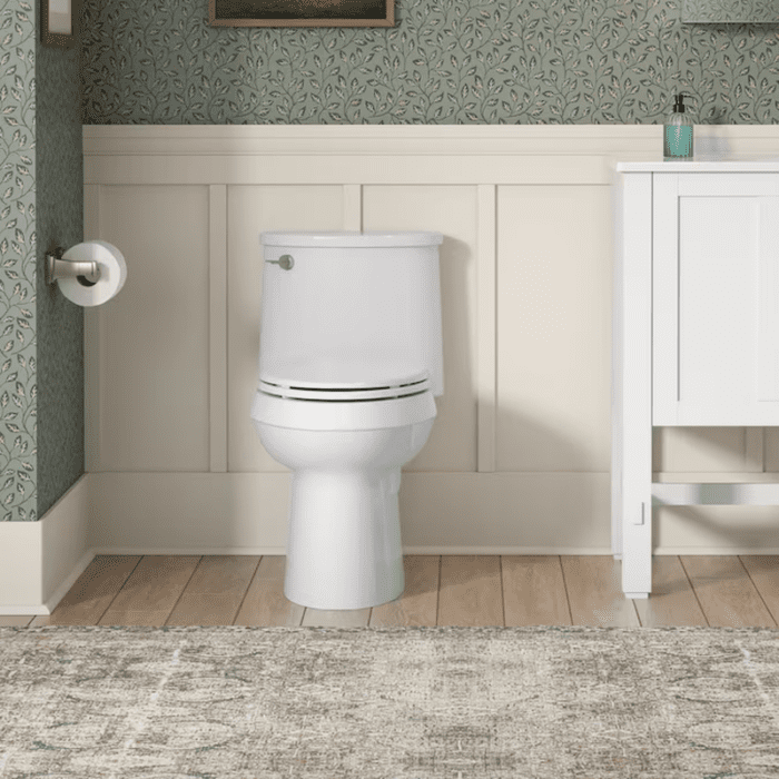 Prosa White Elongated Chair Height Soft Close 1-Piece Toilet 12-In Rough-In Watersense 1.28 GPF - Image 2