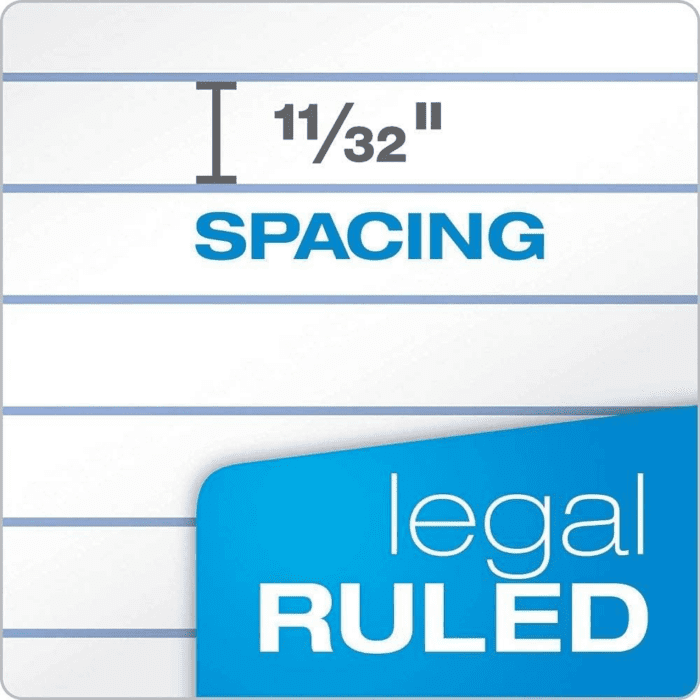 8.5 X 11 3/4 Legal Pads, 12 Pack, the Legal Pad Brand, Wide Ruled, White Paper, 50 Sheets per Writing Pad, Made in the USA (7533) - Image 3