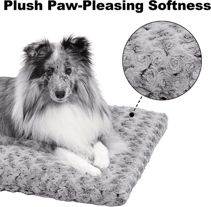 Plush Pet Bed | Ombré Swirl & Cat Bed | Gray 17L X 11W X 1.5H - Inches for Toy Dog Breeds, 40618-SGB, 18-Inch - Image 5