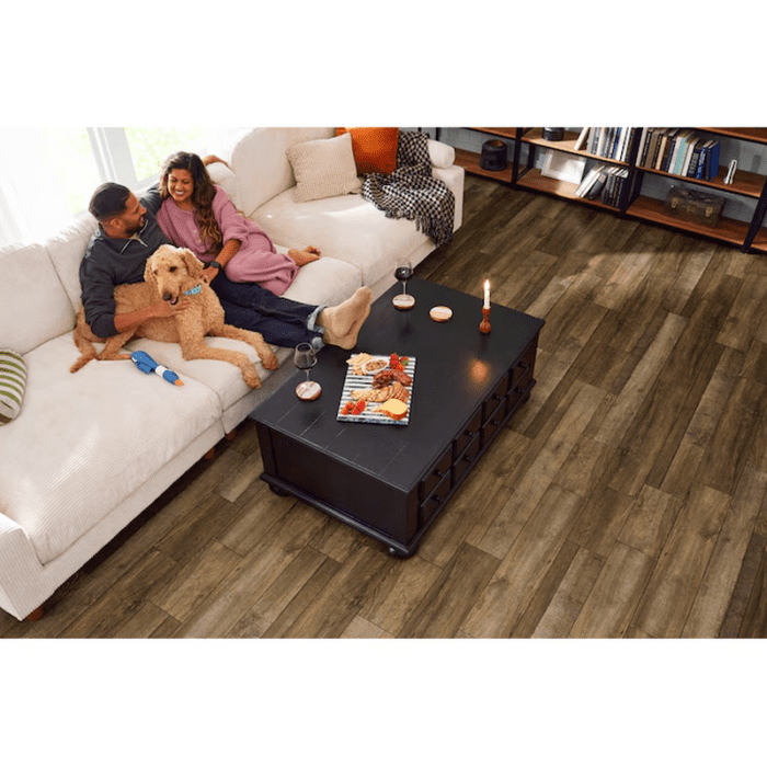 by Coretec Floors Claremount Oak Brown 20-Mil X 7-In W X 48-In L Waterproof Interlocking Luxury Vinyl Plank Flooring (16.54-Sq Ft/ Carton) - Image 5