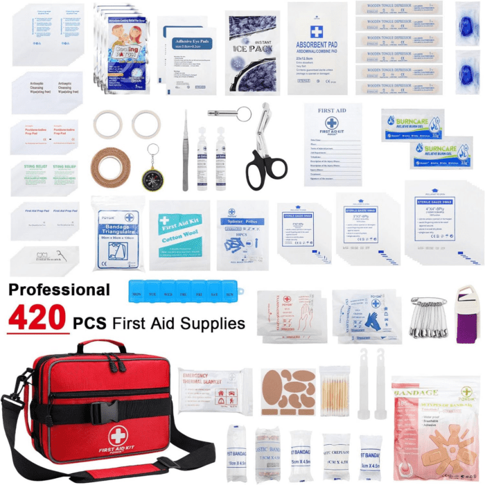 Premium 420 Piece Large First Aid Kit for Home, Car, Travel, Camping, Truck, Hiking, Sports, Office, Vehicle & Outdoor Emergencies - Emergency Medical Kits, Businesses & Home Medical Supplies - Image 2