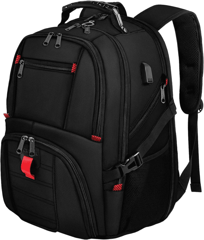 Travel Backpack, Extra Large 50L Laptop Backpacks for Men Women, Water Resistant College Backpacks Airline Approved Business Work Bag with USB Charging Port Fits 17 Inch Computer, Black - Image 9