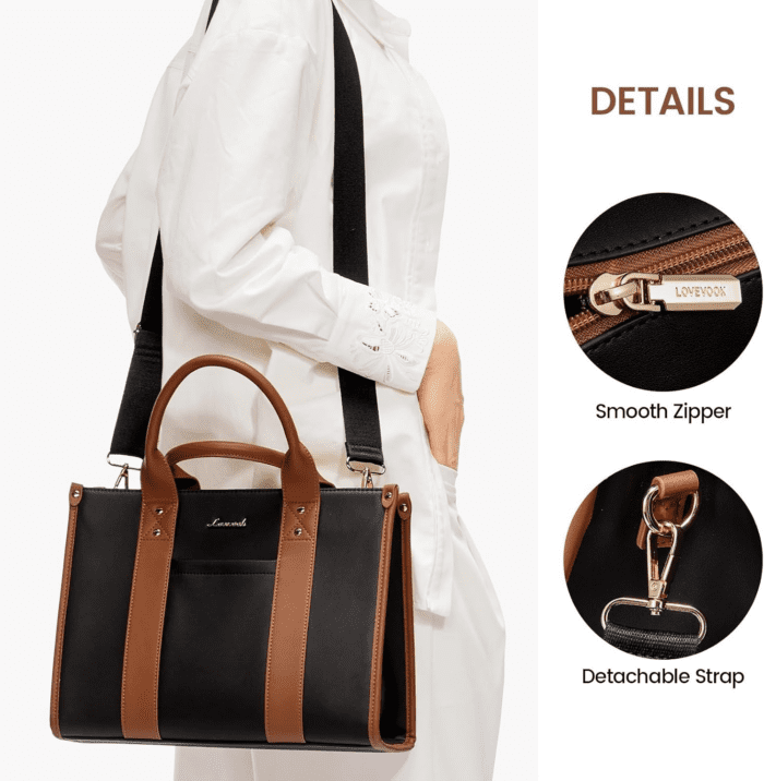 Purse for Women Leather Tote Bag Purse and Handbags, Satchel Shoulder Crossbody Top Handle Bags with Zipper - Image 4