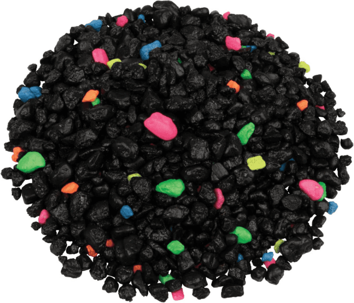 Aquarium Gravel, Fish Tank Gravel, Black with Fluorescent Accents, Compliments  Tanks, 5 Lb Bag - Image 2