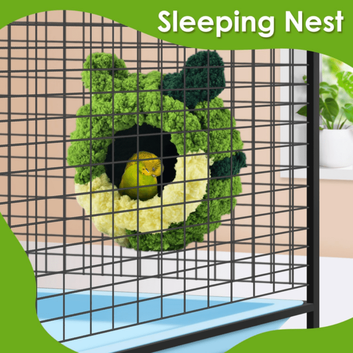 Bird Nest, Conure Breeding House Parrotlet Snuggle Hut Lovebird Bed for Conure, Lovebird, Canary, Finch, Coneshape Birds, Hamster, Small Pets - Image 5