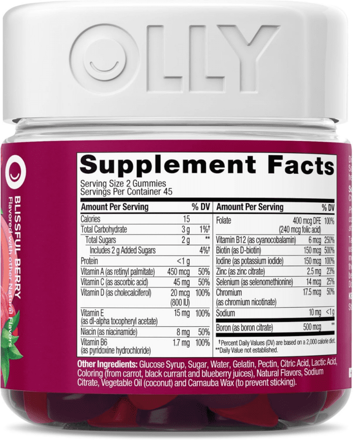 Women'S Multivitamin Gummy, Vitamins A, D, C, E, Biotin, Folic Acid, Adult Chewable Vitamin, Berry Flavor, 45 Day Supply - 90 Count (Packaging May Vary) - Image 9