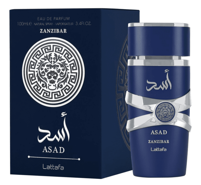 Asad Zanzibar for Men Eau De Parfum Spray. 3.4 Ounce