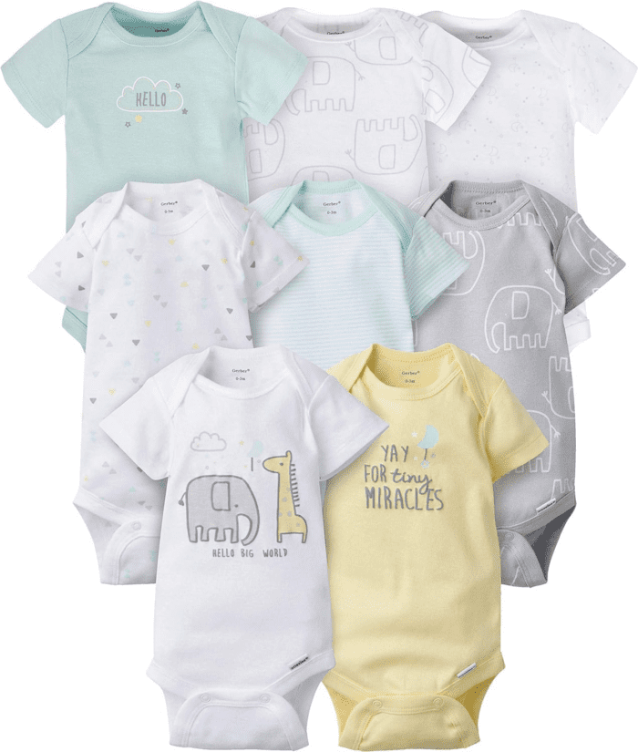 Baby 8-Pack Short Sleeve Onesies Bodysuits