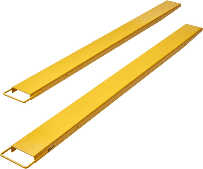 Forklift Extensions, 96 Inch Fork Extensions 5.5 Inch Width, Heavy Duty Steel Pallet Fork Extensions, 1 Pair Forklift Extensions for Forklift Lift Truck Forklift Loaders