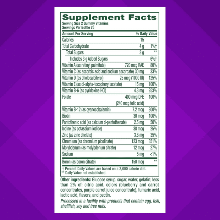 Adult Gummy Vitamins for Men, Berry Flavored Daily Multivitamins for Men with Vitamins A, C, D, E, B6 and B12, America’S Number 1 Gummy Vitamin Brand, 75 Day Supply, 150 Count - Image 4