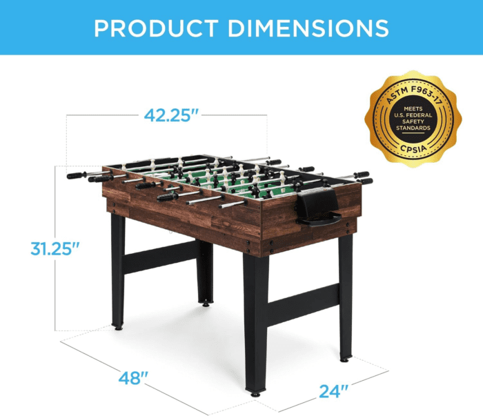 2X4Ft 10-In-1 Combo Game Table Set for Home, Game Room, Friends & Family W/Hockey, Foosball, Pool, Shuffleboard, Ping Pong, Chess, Checkers, Bowling, and Backgammon - Image 7