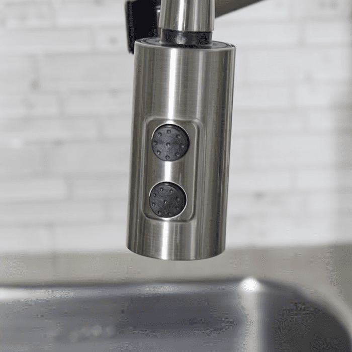 Flynt Stainless Steel Single Handle Pull-Down Kitchen Faucet with Sprayer (Deck Plate Included) - Image 4