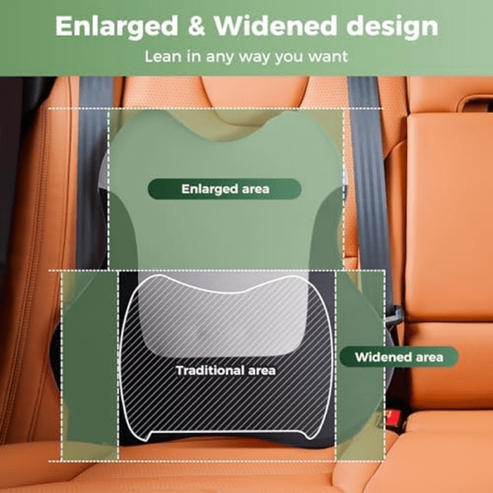 Lumbar Support Pillow for Office Chair Car, Gaming Chair Lower Back Pain Relief Memory Foam Cushion with 3D Soft Cover Enhance Your Driving Comfort Ergonomic Orthopedic Car Back Rest - Image 5