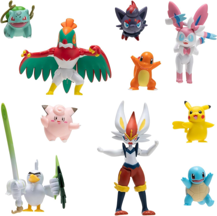 Pokémon Battle Figure 10 Pack - One 4.5-Inch Cinderace Figure plus Three 3-Inch and Six 2-Inch Battle Figures Including Pikachu (Amazon Exclusive) - Image 3