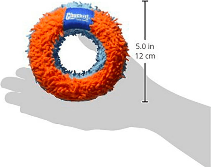 Chuckit Indoor Fetch Roller Dog Toy (7.5 Inch), Orange and Blue - Image 3