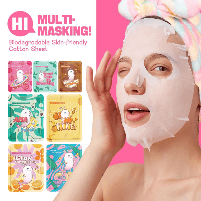 Face Masks Skincare, Facial Masks for Women Skin Care, Sheet Masks Beauty with Natural Ingredients, Birthday Party Spa Gift for Kids Teens Girls, Hydrate and Soothe for All Skin Types 7 Pack - Image 2