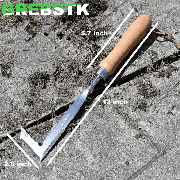 Crack Weeder Crevice Weeding Tool Manual Weeder Beech Handle Lawn Yard Gardening Tool - Image 3