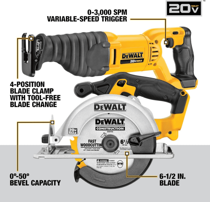 20V MAX Power Tool Combo Kit, 10-Tool Cordless Power Tool Set with 2 Batteries and Charger (DCK1020D2) - Image 3