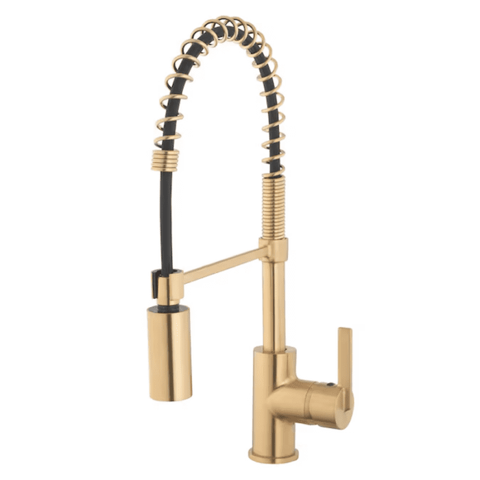 Flynt Stainless Steel Single Handle Pull-Down Kitchen Faucet with Sprayer (Deck Plate Included) - Image 34