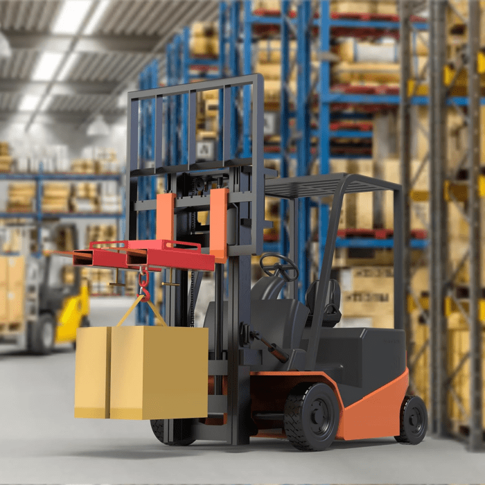 Forklift Lifting Hook with Red Powder Coating, Forklift Lifting Hoist Forklift Mobile Crane with Swivel Hook Fit for Dual Pallet Forks Fork Lifting Attachment - 6600Lbs Capacity - Image 2