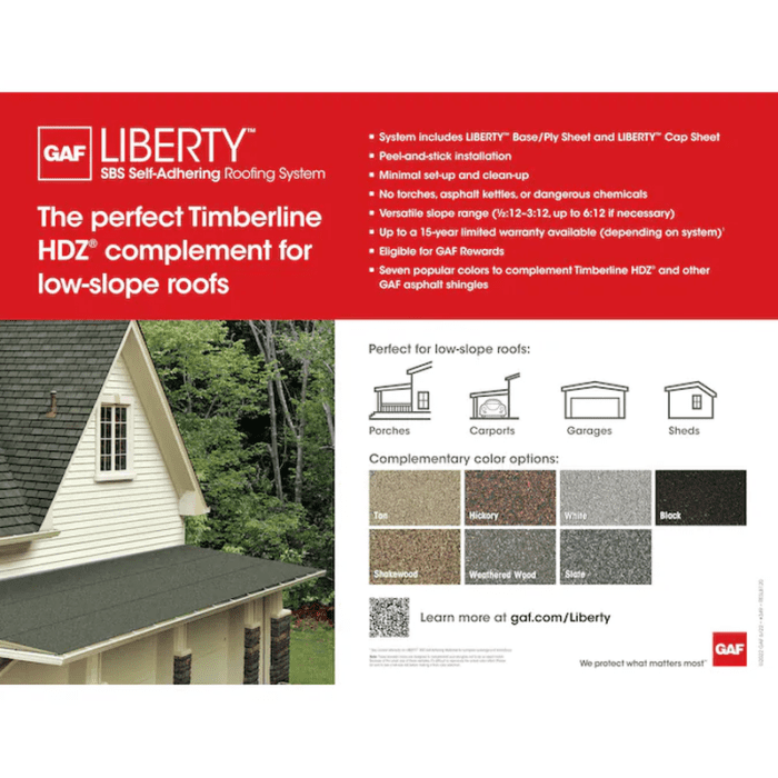 Liberty Cap Sheet 3.28-Ft W X 34-Ft L 100-Sq Ft Black Roll Roofing - Image 8