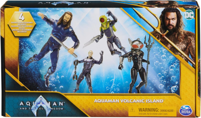 , Aquaman Volcanic Island Pack (Amazon Exclusive), 4 Collectible Action Figures with Accessories, Superhero Kids Toys for Boys Ages 3+ - Image 2