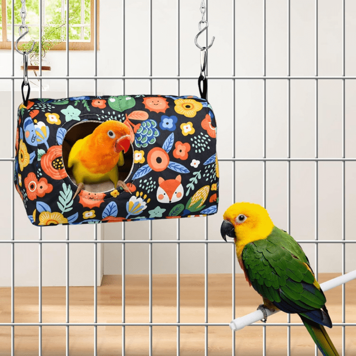 Bird Warm Bed Parrot Sleeping Nest Bed House Bird Snuggle Hanging Hut Bird Parrot Hammock Bird Sleeping Hideaway Cave for Cockatiels Parakeet Budgies Parrot Budgies Lovebird S - Image 5