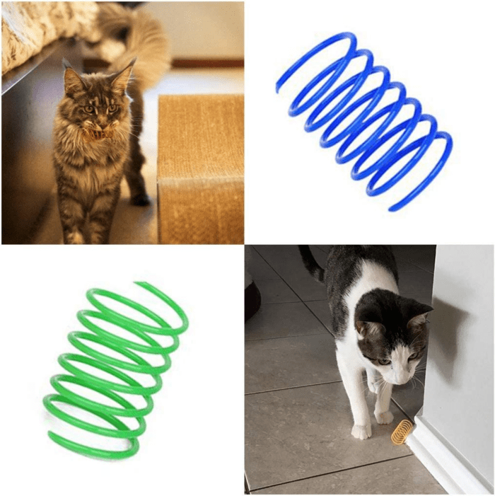 Cat Spiral Spring, 12 Pc Cat Creative Toy to Kill Time and Keep Fit Interactive Cat Toy Sturdy Heavy Plastic Spring Colorful Springs Cat Toy for Swatting, Biting, Hunting Kitten Toys - Image 7