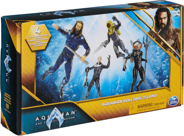 , Aquaman Volcanic Island Pack (Amazon Exclusive), 4 Collectible Action Figures with Accessories, Superhero Kids Toys for Boys Ages 3+ - Image 8