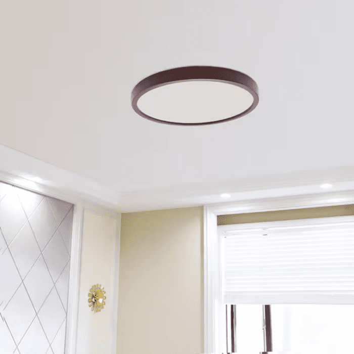 Adjustable Color Temperature 1-Light 13-In Matte Black LED Flush Mount Light - Image 7