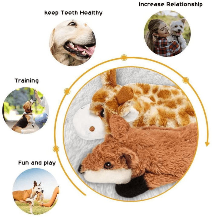 Dog Squeaky Toys, 5 PCS Crinkle Plush Dog Toys, No Stuffing Dog Toys for Small Medium Large Dogs, Stuffless Puppy Toys for Boredom - Image 7