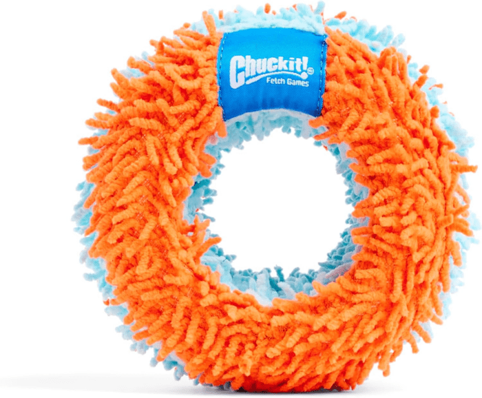 Chuckit Indoor Fetch Roller Dog Toy (7.5 Inch), Orange and Blue - Image 2