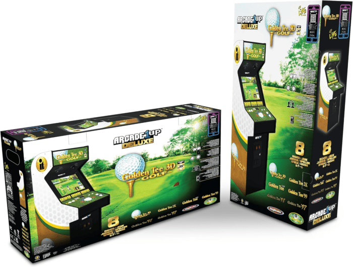 Golden Tee 3D Deluxe Arcade Machine, Built for Your Home, over 5-Foot-Tall Cabinet with 8 Classic Games - Image 7